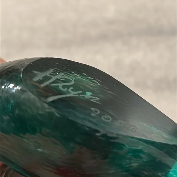 Henryk Rysz Signed Hand Blown Art Glass Snail Sculpture Figurine Rare 2006